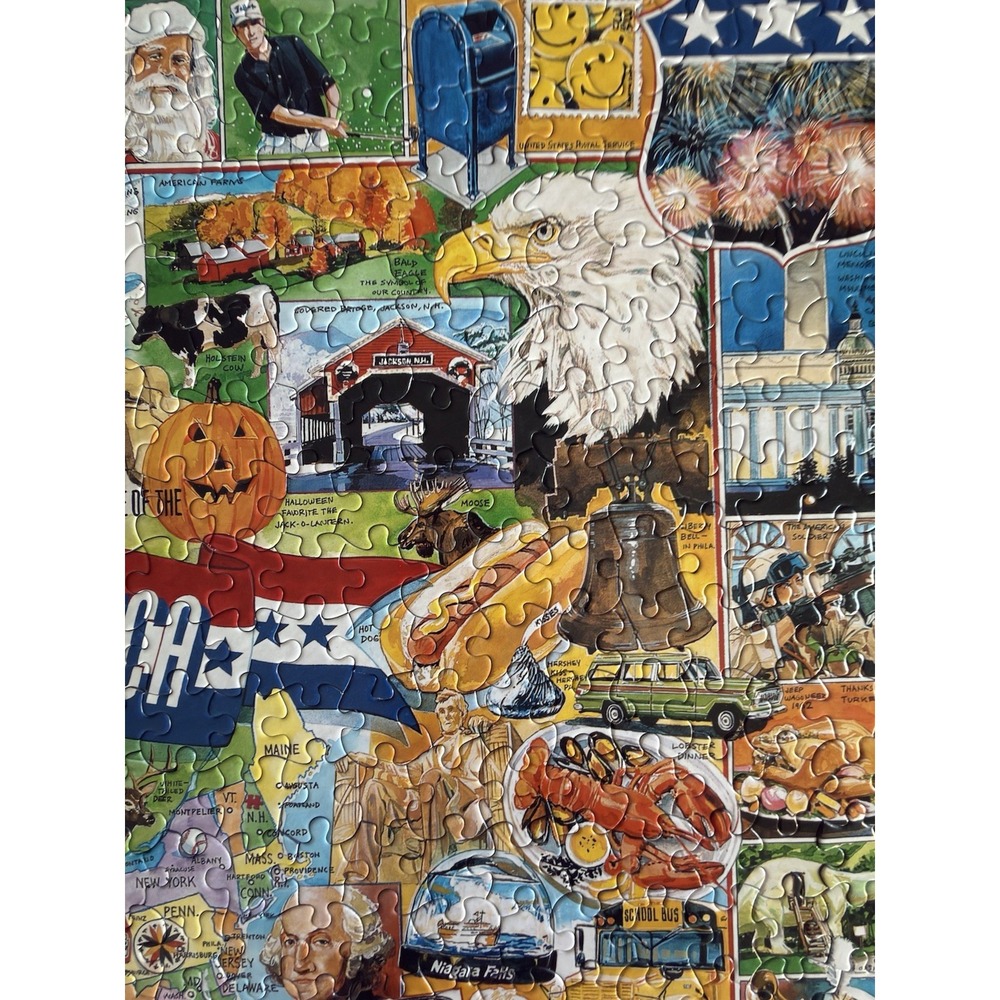 White Mountain United States of America Jigsaw Puzzle 1000 Pc Larger Pcs 24 x 30 - Picture 4 of 7